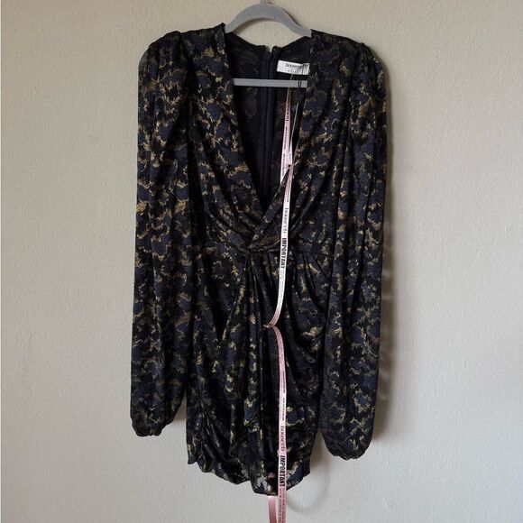 NWT House of CB Lotus Mini Black Gold Dress Lace Size S - Picture 13 of 14